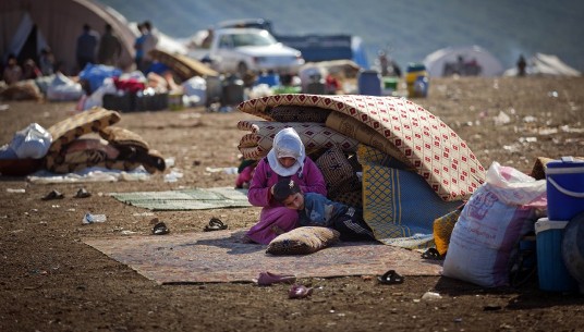 Một gia đình Syria chạy nạn